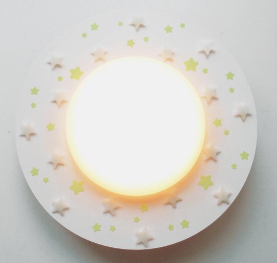 Funnylight baby en kinderlamp LED sterrenhemel wit - Trendy plafonniere voor de kids slaapkamer met glow in the dark sterren