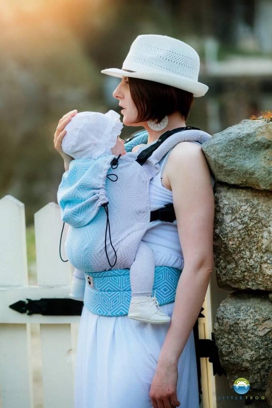 Little Frog draagzak Sky Cube 1 - onesize - Draagzak - Blauw, Wit/Ecru