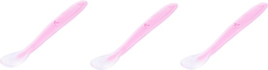 3 Stuks Baby Siliconen Lepel - Babyvoeding - Roze - Bestek - Zachte Lepel - Baby Lepeltje - Voeden - Eten