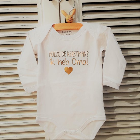 Romper Kerst  - Wit - Maat 74/80 Baby kerst kleding kerstmis outfit kerstpakje body kerstkleding kleertjes babypakje christmas foute kersttrui t-shirt kerstkaart