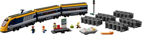 Bundelpakket: LEGO City passagierstrein 60197 + LEGO City treinrails 60205