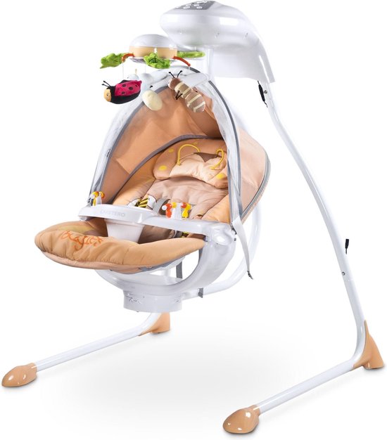 Schommelstoel Caretero Bugies beige, geschikt voor newborns!