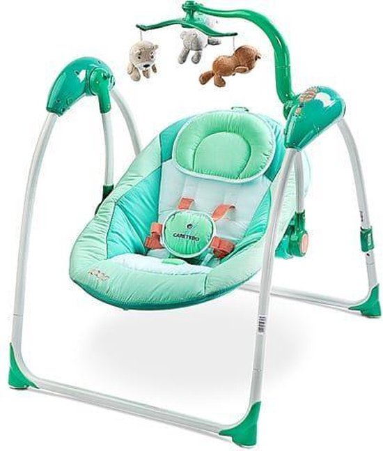 Elektrische babyschommel, schommelstoel Caretero Loop mint