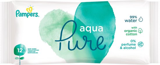 Pampers Wipes Travel Pack Aquapure - 12 doekjes