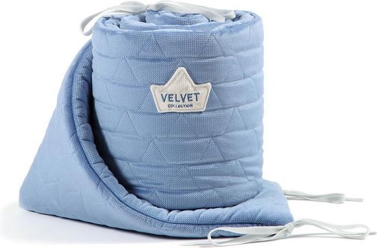 Dove Blue 180cm - Bedbumper - Bedomrander - Parkomranding - Babybox - Boxbumper