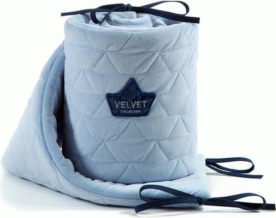 Dusty Blue 180cm - Bedbumper - Bedomrander - Parkomranding - Babybox - Boxbumper