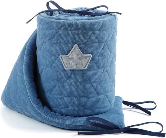 Denim 180cm - Bedbumper - Bedomrander - Parkomranding - Babybox - Boxbumper