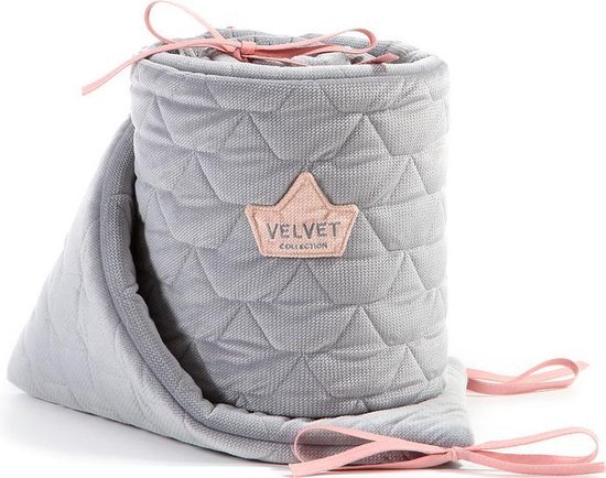 Dark Gray & Pink 180cm - Bedbumper - Bedomrander - Parkomranding - Babybox - Boxbumper