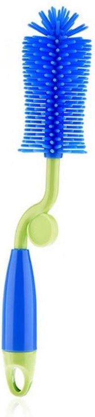 Siliconen flessenborstel voor babyfles met speenborstel