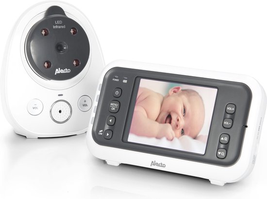Alecto Baby DVM-77 Babyfoon met camera en 2.8" scherm en muurbeugel