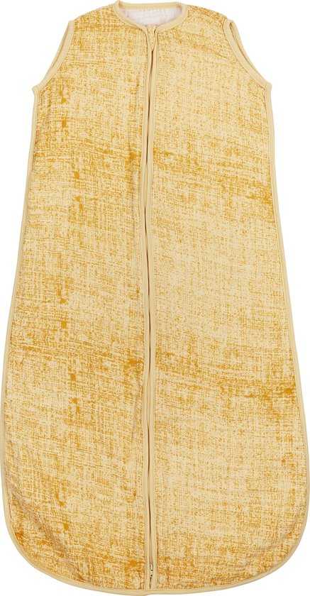 Meyco Fine lines hydrofiele babyslaapzak - 70cm - okergeel/geel