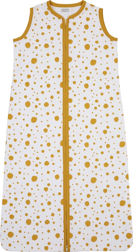 Meyco Dots babyslaapzak - 70 cm - okergeel