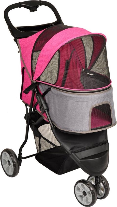 Flamingo Hondenbuggy Kiara - Roze - 54 x 80 x 101 cm