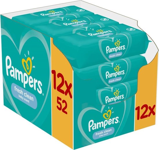 Pampers Fresh Clean Billendoekjes - 624 stuks