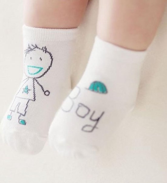 1 Paar Baby Zomersokjes Boy | Sokjes Katoen 0-3 Maanden