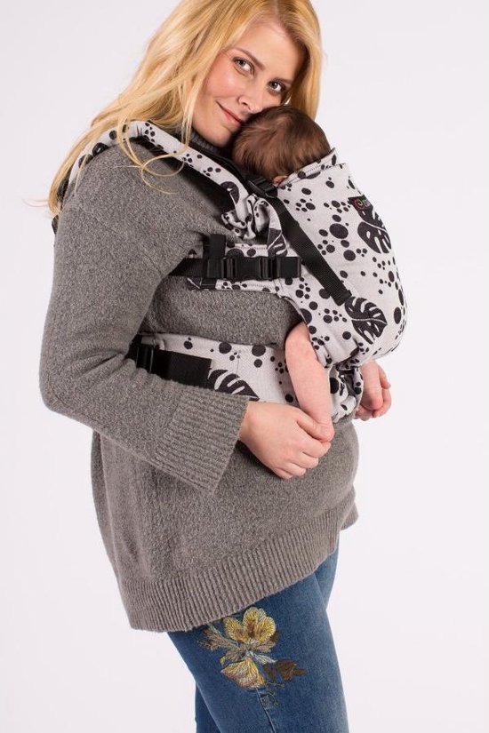ISARA Baby Draagzak The One  Philodendra Silver Grey - ergonomsiche draagzak geschikt vanaf geboorte