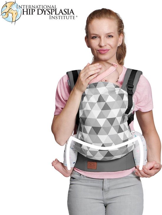 Kinderkraft Nino Draagzak - Buikdrager Grijs