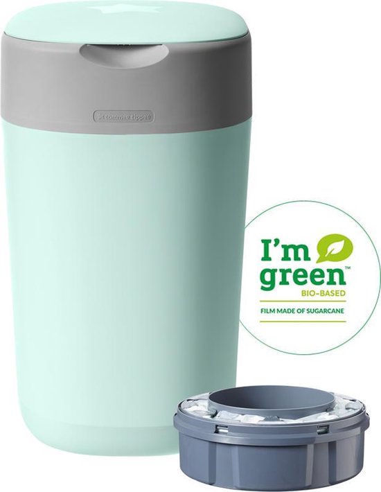 Tommee Tippee Milieuvriendelijke Twist & Click Luieremmer - met 1  Navulcassette - Groen