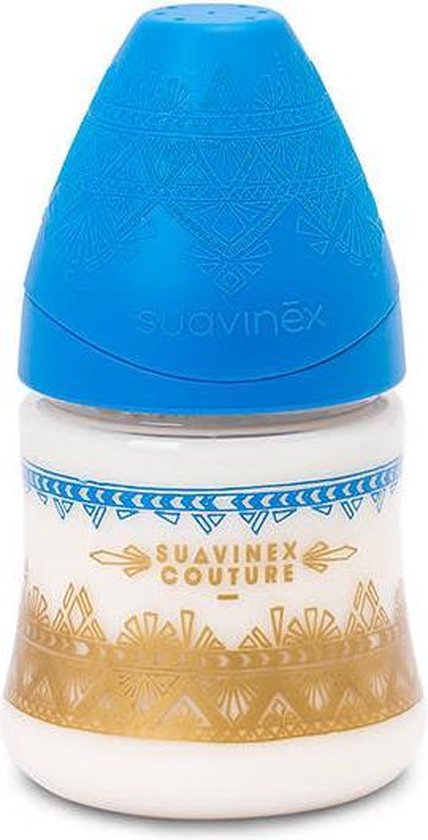 Suavinex Couture – Babyfles – donkerblauw – 150 ml +0m