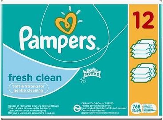 PAMPERS BILLENDOEKJES BABYDOEKJES FRESH CLEAN VOORDEELPACK