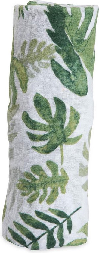 Little Unicorn muslin swaddle Tropical Leaf