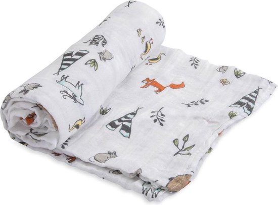 Little Unicorn muslin swaddle Forest Friends