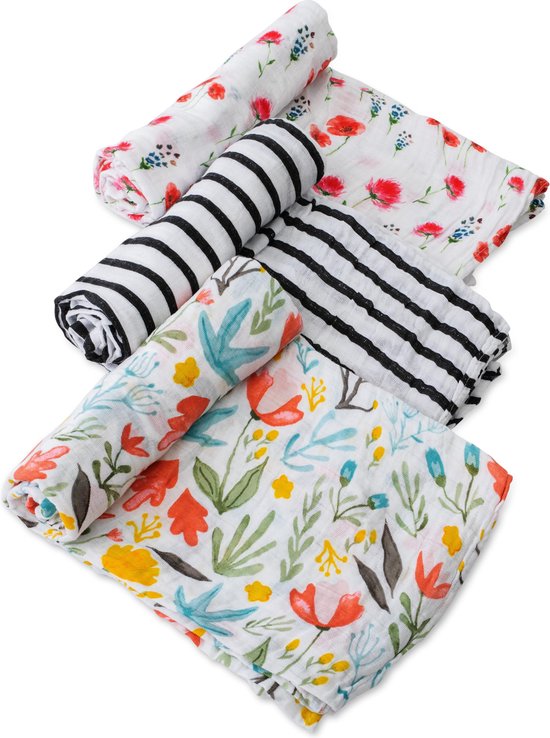 Katoenen Mousseline Inbakerdoek 3 pack - Wild Mums Set