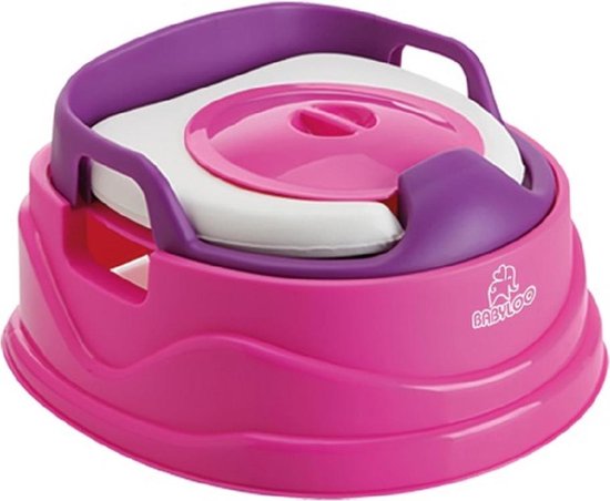 Babyloo Bambino 3 in 1 Potty Plaspotje - Met WC Verkleiner - Pink/Purple