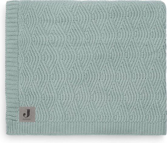 Jollein Deken River knit 100x150 cm - Ash green