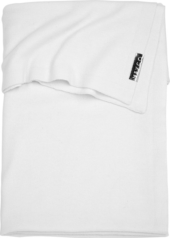Meyco Knit Basic wiegdeken - 75x100cm - Warm wit