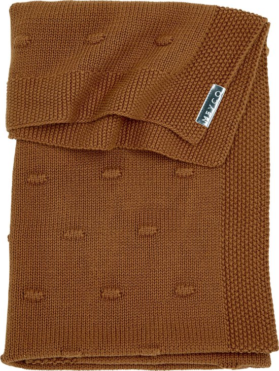 Meyco Knots wiegdeken - 75x100 cm - Camel