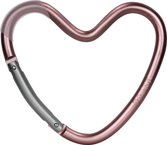 Dooky Universal Hook Tassenhaak Hartvorm Pink (mat)