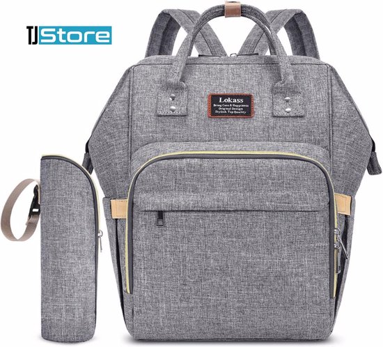 TJ Store® Premium luiertas Black - luiertas - verzorgingstas - verzorgingstas rugzak - luier rugzak - luiers - pampers - pampertas - verzorgingstas baby - baby luiertas