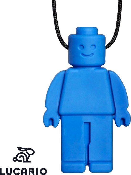Bijtketting - Kauwketting | Lego design Robot Ronald - Blauw