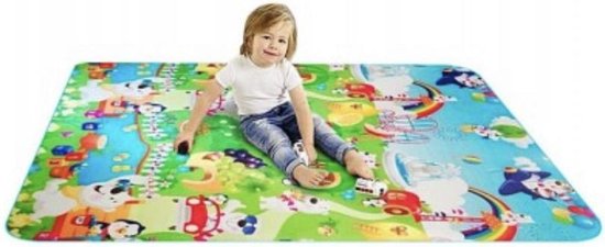 Grote XL Speelmat / speel kleed Vloerkleed kinderen - Groot Baby & Kindervoerkleed - Dieren Kleed Jongens & Meisjes speelkleed - Binnen & Buiten | waterafstotend speel mat