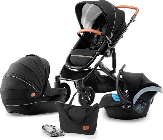 Kinderkraft Kinderwagen Prime 3 in 1 Black (incl. autostoel)