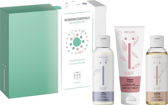 Naïf Newborn Essentials - de natuurlijke cadeau set voor pasgeboren baby's