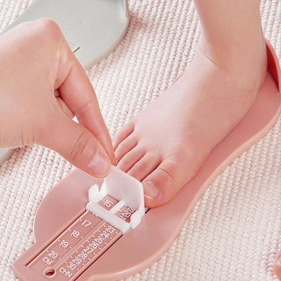 Schoenmaat Meter | Kinderen & Baby’s | Lichtroze | Voetmeter |  Schoenmaatmeter | Opmeten Schoenmaat Babyvoetjes | Universele Voet Afmeting Meter