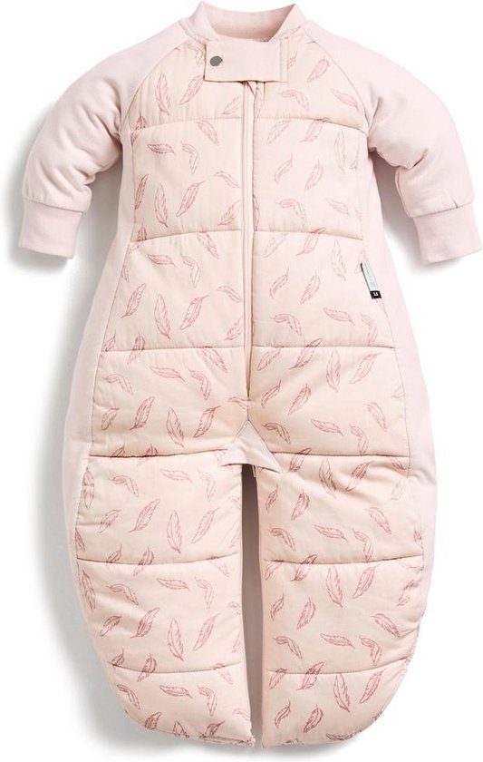 ergoPouch Baby Slaapzak Converteerbaar Naar Slaapzak Met Benen - TOG 2.5 (ROOS, 2-12m (80cm)) - Met Mouwen