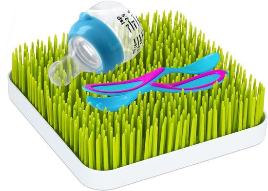 relaxdays afdruiprek gras - droogrek voor babyflessen - flessenrek - flessendroogrek