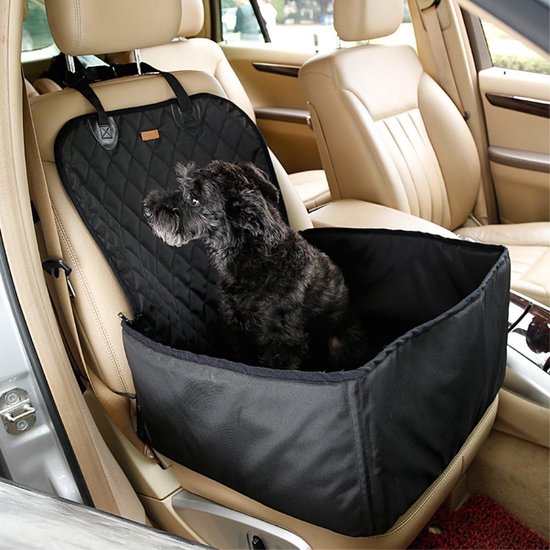 GadgetBay Hond autostoel cover huisdier zitje mand waterproof - Zwart