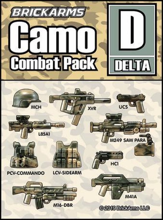 BrickArms Camo Combat Pack Delta wapen set voor LEGO Minifigures