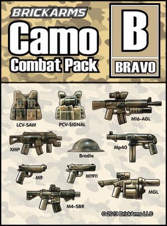 Brickarms Camo Combat Pack Bravo wapen set voor LEGO Minifigures