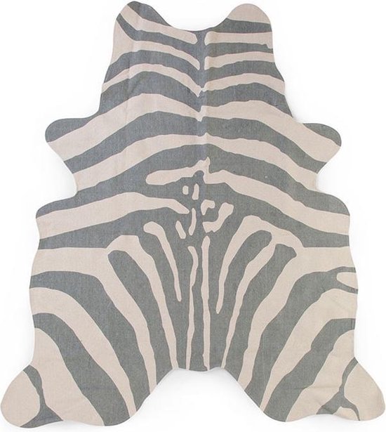 Vloerkleed Zebra Grijs (145x160cm) Childhome