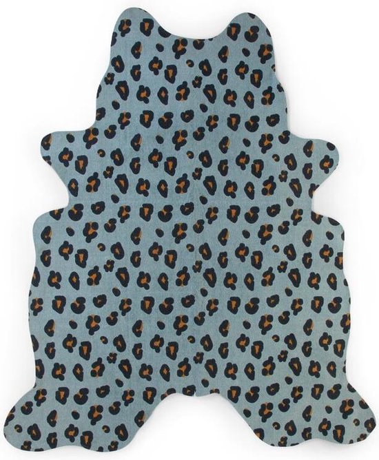 Leopard Tapijt Lichtblauw 145x160cm |Childhome