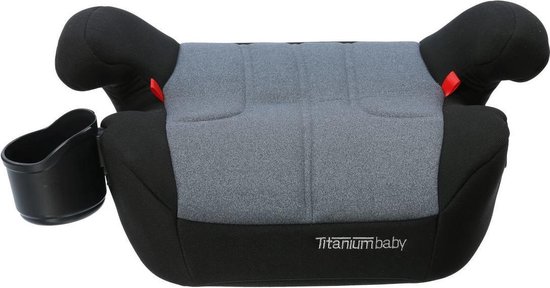 Titaniumbaby iSafety! Booster Zitverhoger - Groep 3 - Isofix - Zwart/Grijs