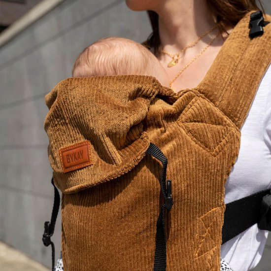 ByKay - Draagzak - Click Carrier Classic - Ribbed Velvet Mustard Brown