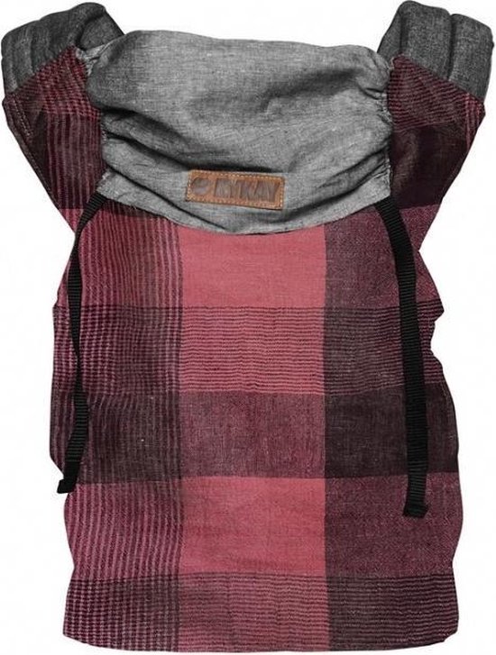 Bykay - Draagzak - Click Carrier Reversible - Black Denim/Red Plaid