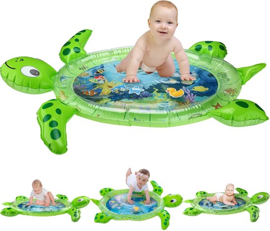 RX Goods® Baby Opblaasbare Waterspeelmat Schildpad Speelgoed – Spelen met water - Speelkleed & Aquamat
