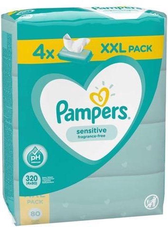Pampers Babydoekjes Sensitive - maand-pack 320 stuks